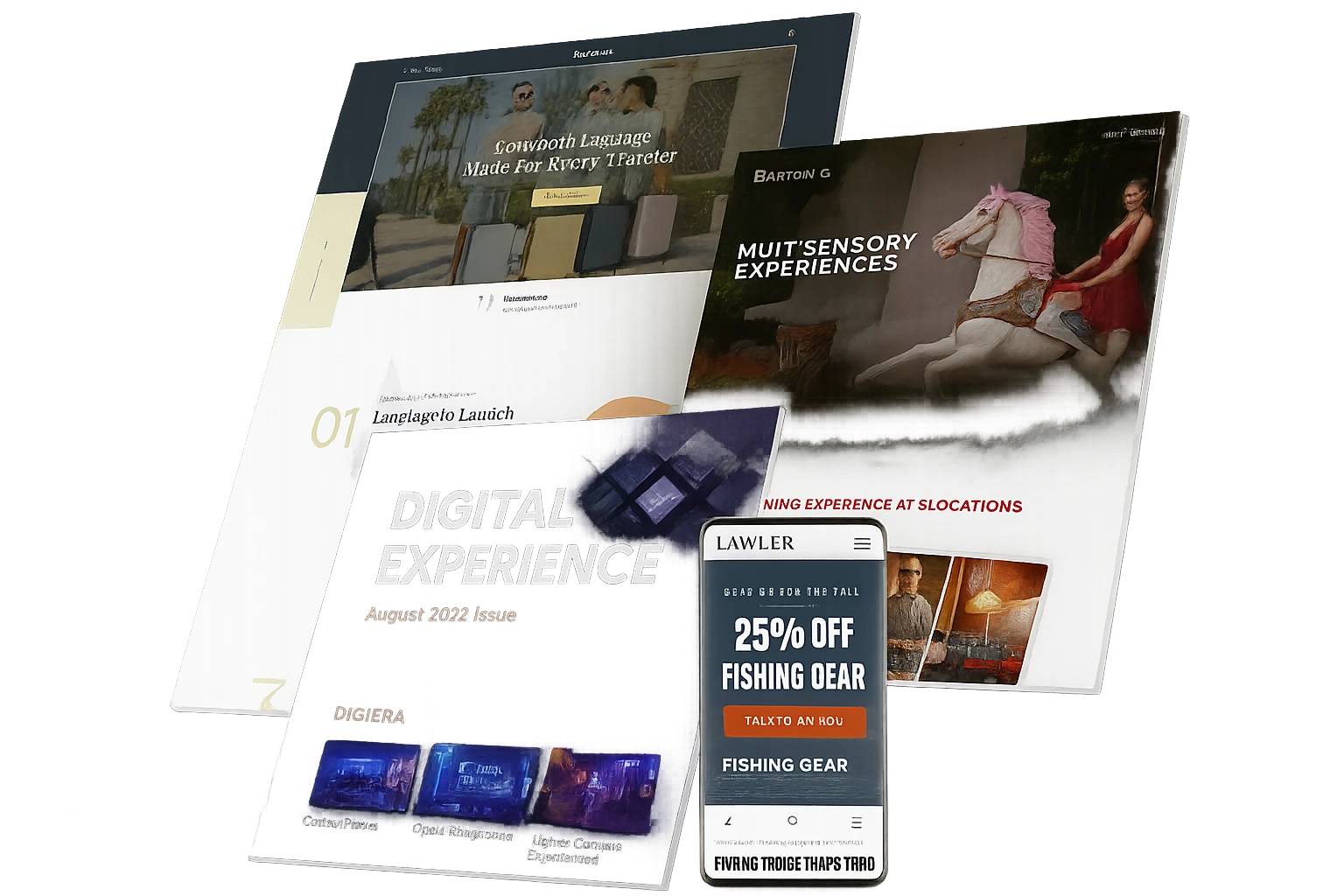 Website Mockups Across Diverse Industries
